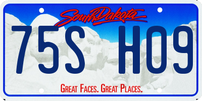 SD license plate 75SH09