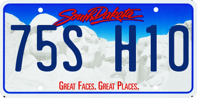 SD license plate 75SH10