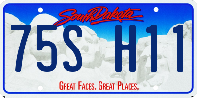 SD license plate 75SH11