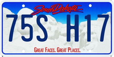 SD license plate 75SH17