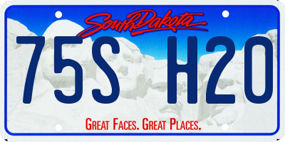 SD license plate 75SH20