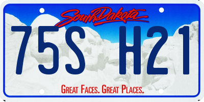 SD license plate 75SH21