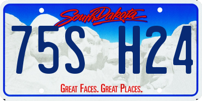 SD license plate 75SH24