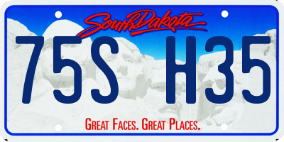 SD license plate 75SH35