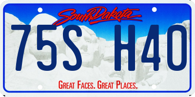 SD license plate 75SH40