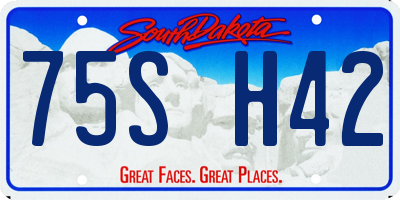 SD license plate 75SH42