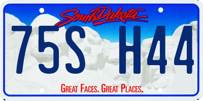 SD license plate 75SH44