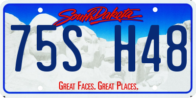 SD license plate 75SH48
