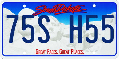 SD license plate 75SH55