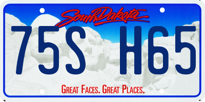SD license plate 75SH65