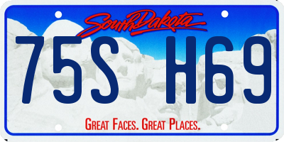 SD license plate 75SH69