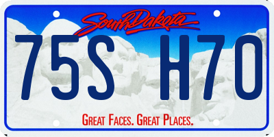 SD license plate 75SH70