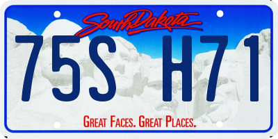 SD license plate 75SH71