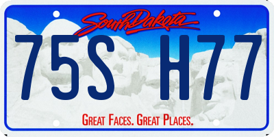 SD license plate 75SH77
