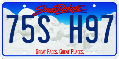 SD license plate 75SH97