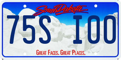 SD license plate 75SI00