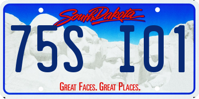 SD license plate 75SI01