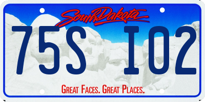 SD license plate 75SI02