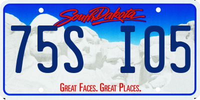 SD license plate 75SI05