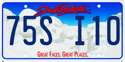 SD license plate 75SI10