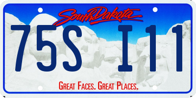 SD license plate 75SI11