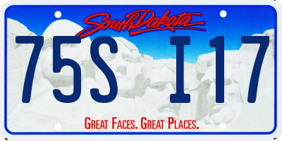 SD license plate 75SI17
