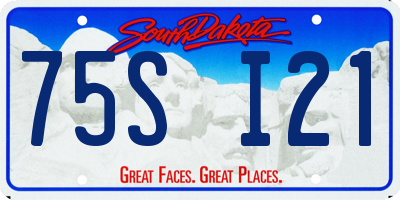 SD license plate 75SI21