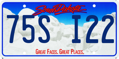 SD license plate 75SI22