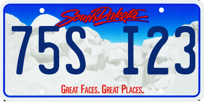 SD license plate 75SI23