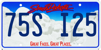 SD license plate 75SI25