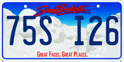 SD license plate 75SI26