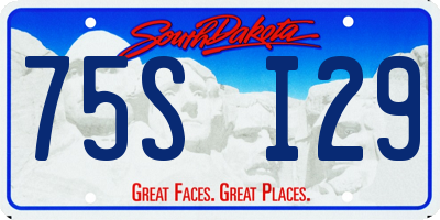 SD license plate 75SI29