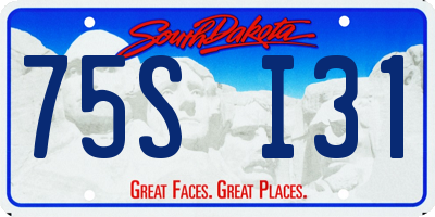 SD license plate 75SI31