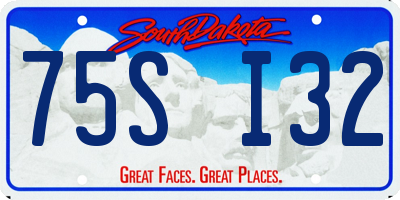 SD license plate 75SI32