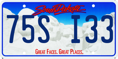 SD license plate 75SI33