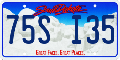 SD license plate 75SI35