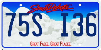 SD license plate 75SI36