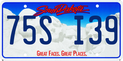 SD license plate 75SI39