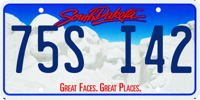 SD license plate 75SI42