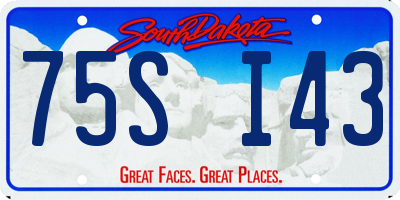 SD license plate 75SI43
