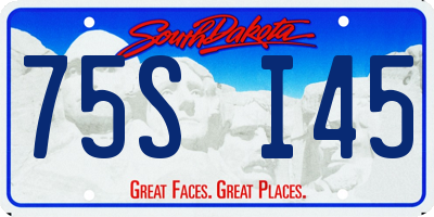 SD license plate 75SI45