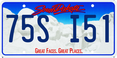 SD license plate 75SI51