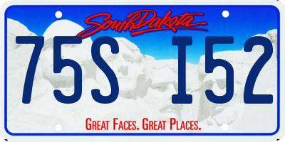 SD license plate 75SI52