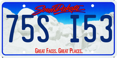 SD license plate 75SI53