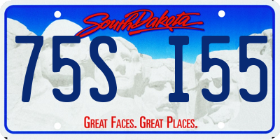 SD license plate 75SI55