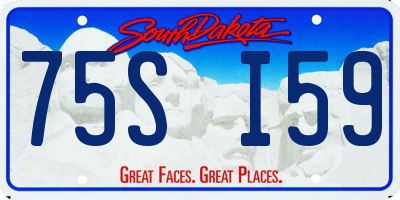 SD license plate 75SI59