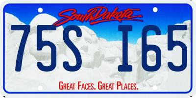 SD license plate 75SI65
