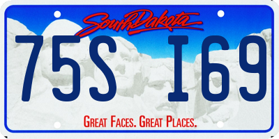 SD license plate 75SI69