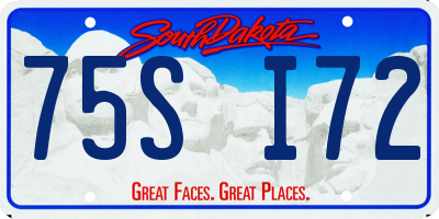 SD license plate 75SI72