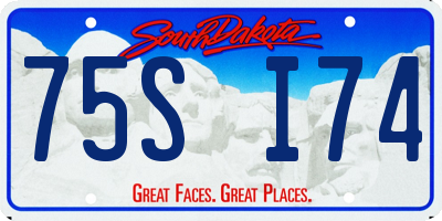 SD license plate 75SI74
